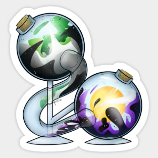 Aromantic and Non-Binary Pride Potion Sticker